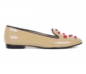 MARKUS LUPFER ML090 CAMEL PATENT LEATHER RED LIPS 